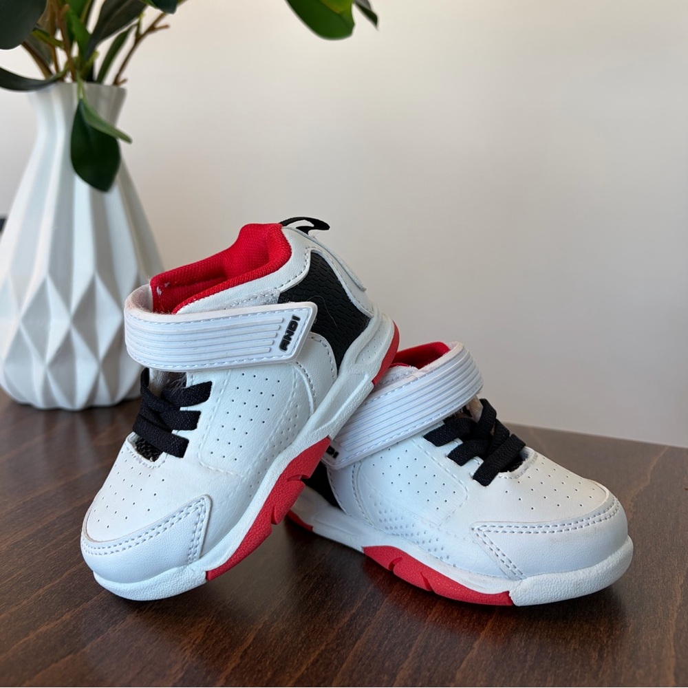 AND1 Toddler Size 4 Red and White Sneakers